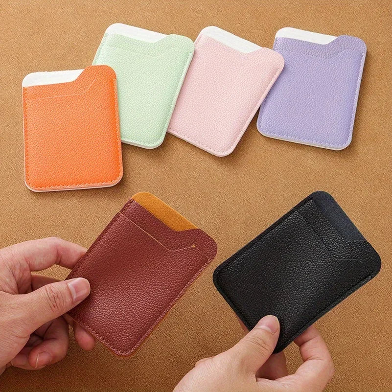 Porte-carte multi-usage ultra-fin en similicuir pour homme et femme — photo 1