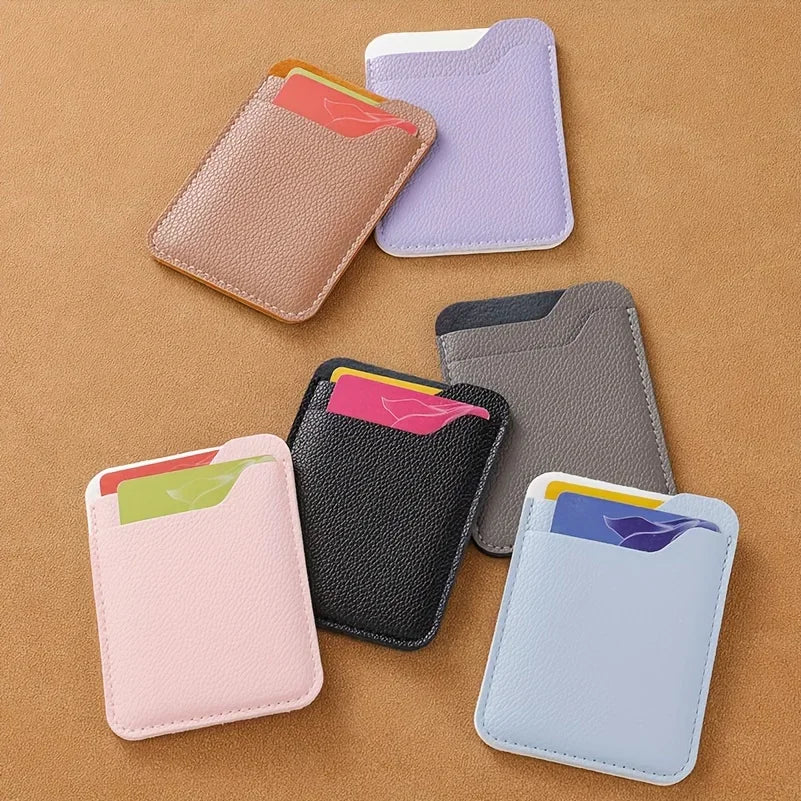 Porte-carte multi-usage ultra-fin en similicuir pour homme et femme — photo 2 Image