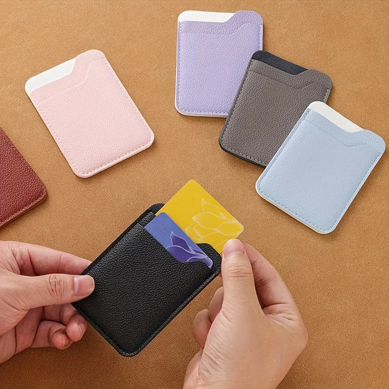 Porte-carte multi-usage ultra-fin en similicuir pour homme et femme — photo 3