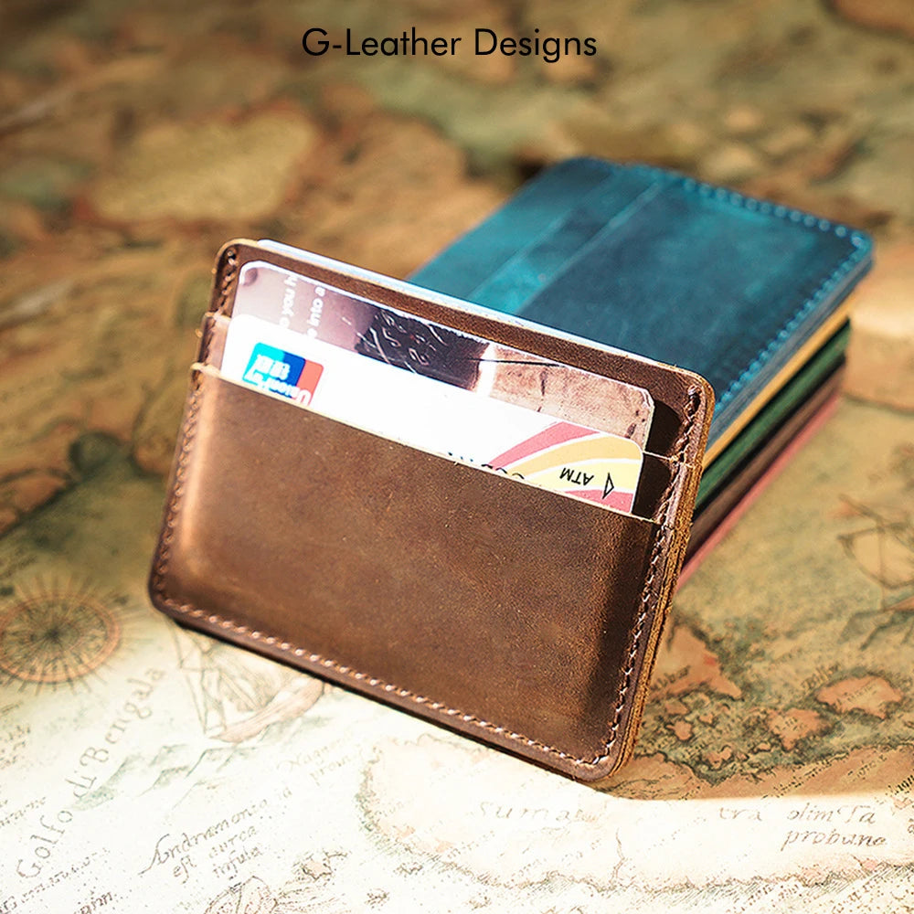 Porte-Cartes  en Cuir Crazy Horse - Minimalisme & Charme Vintage — photo 1