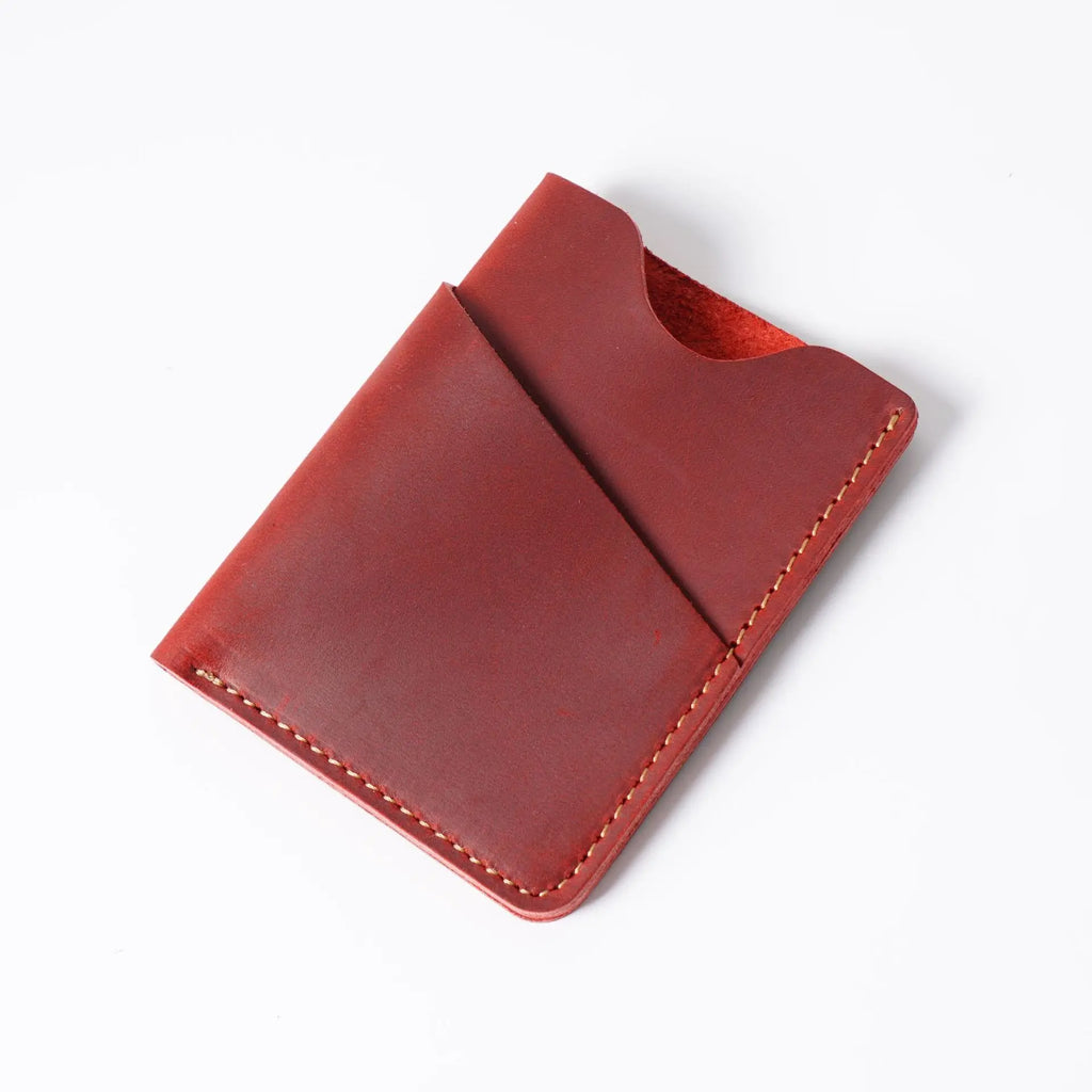Porte-cartes slim en cuir véritable Crazy Horse avec rangement compact pour cartes — photo 6