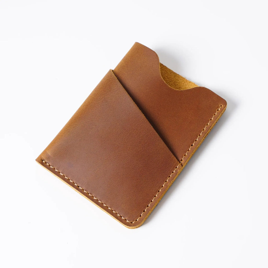 Porte-cartes slim en cuir véritable Crazy Horse avec rangement compact pour cartes — photo 8
