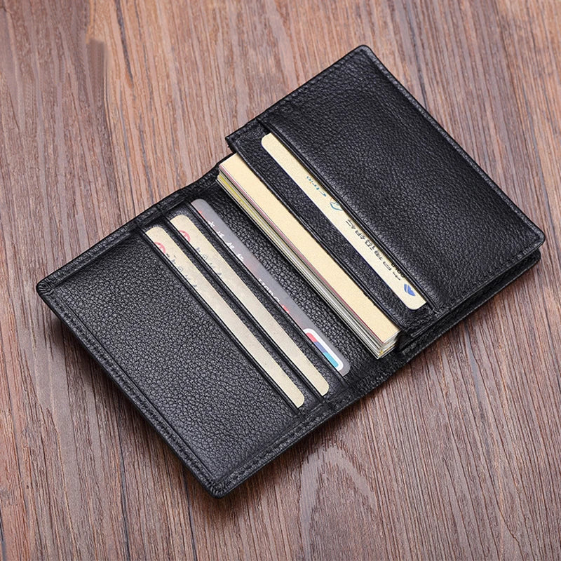 Porte-cartes en cuir véritable pour homme et femme – Porte-cartes de luxe, avec plusieurs emplacements pour cartes, style business — photo 3
