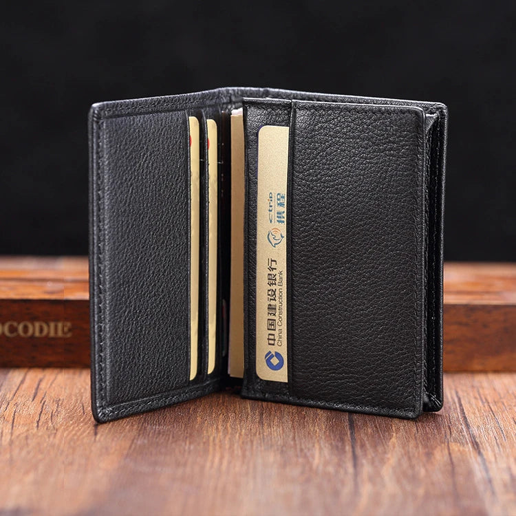 Porte-cartes en cuir véritable pour homme et femme – Porte-cartes de luxe, avec plusieurs emplacements pour cartes, style business — photo 5