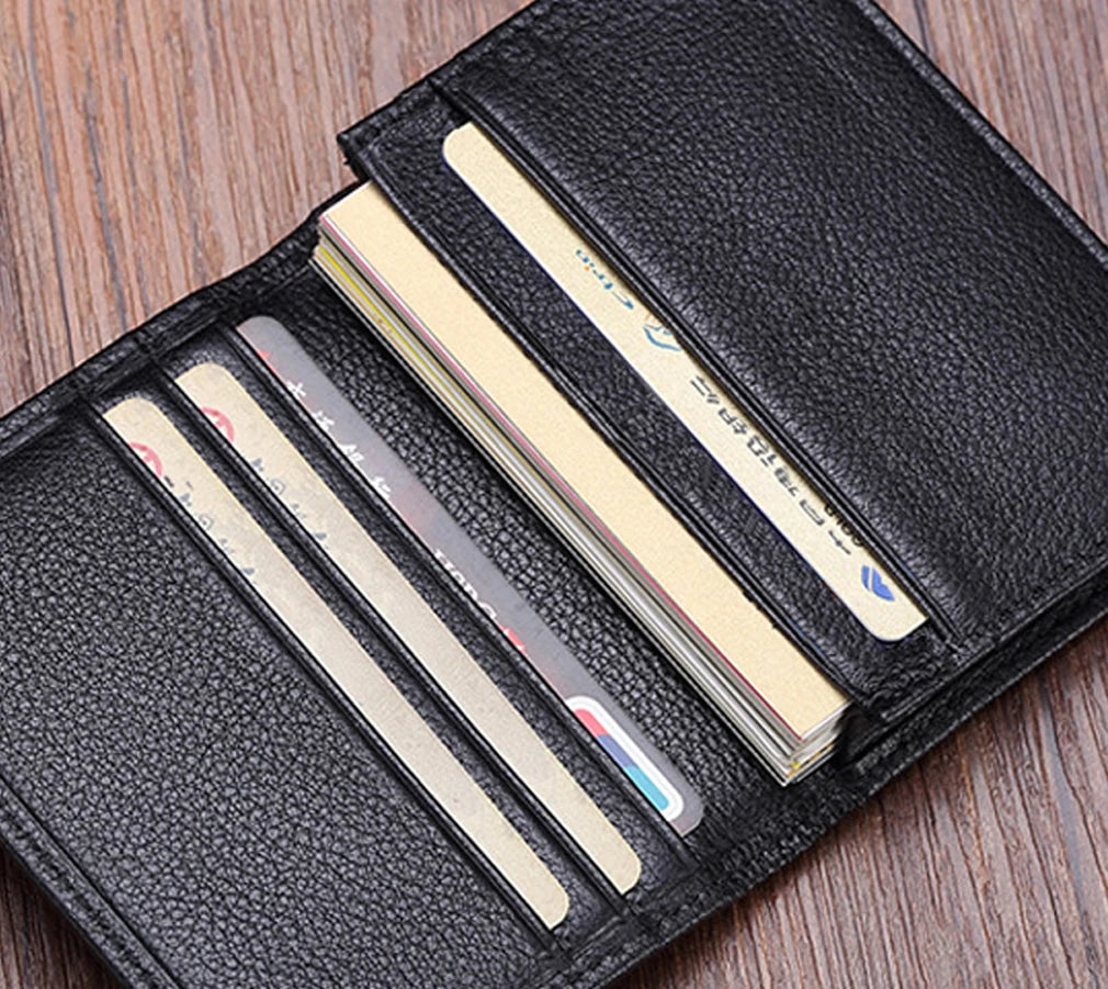 Porte-cartes en cuir véritable pour homme et femme – Porte-cartes de luxe, avec plusieurs emplacements pour cartes, style business — photo 6