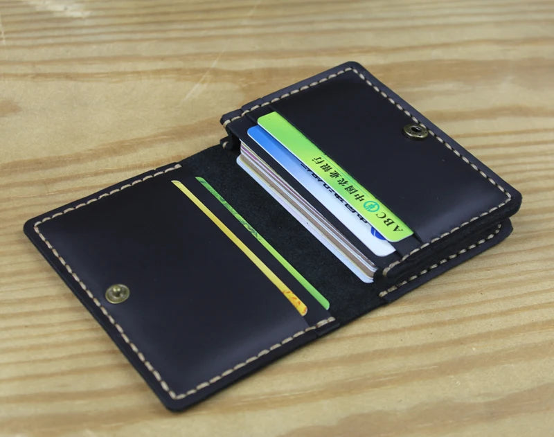 Porte-cartes en cuir véritable pour homme et femme – Porte-cartes de luxe, avec plusieurs emplacements pour cartes, style business — photo 8