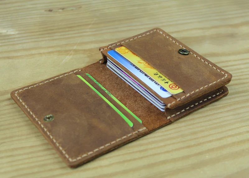 Porte-cartes en cuir véritable pour homme et femme – Porte-cartes de luxe, avec plusieurs emplacements pour cartes, style business — photo 9 Image