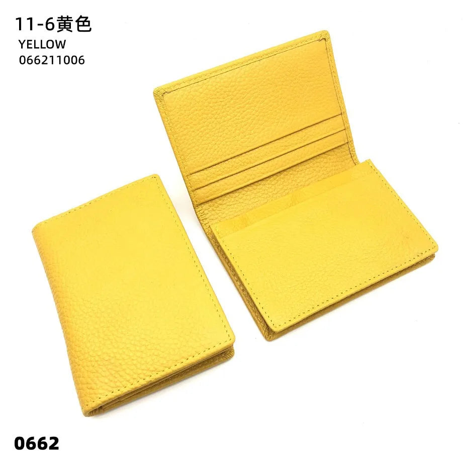 Porte-cartes en cuir véritable unisexe personnalisable avec compartiments et fermeture pliable — photo 11