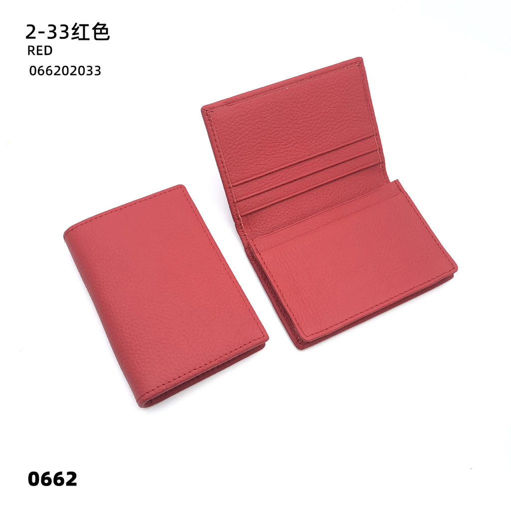 Porte-cartes en cuir véritable unisexe personnalisable avec compartiments et fermeture pliable — photo 12
