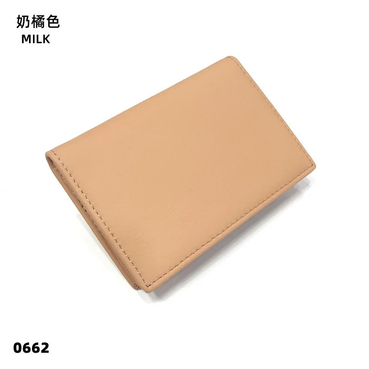 Porte-cartes en cuir véritable unisexe personnalisable avec compartiments et fermeture pliable — photo 15