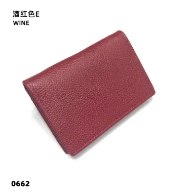 Porte-cartes en cuir véritable unisexe personnalisable avec compartiments et fermeture pliable — photo 19