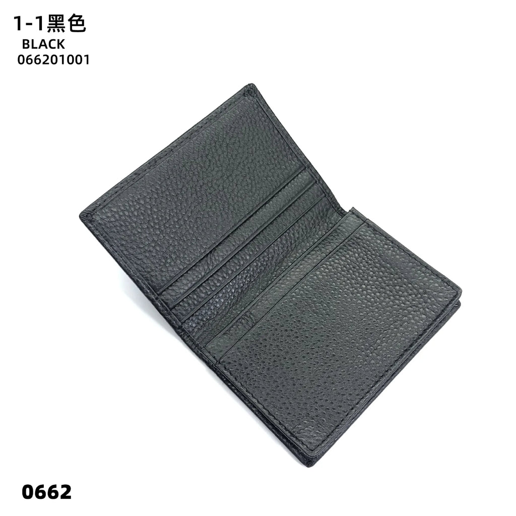 Porte-cartes en cuir véritable unisexe personnalisable avec compartiments et fermeture pliable — photo 6