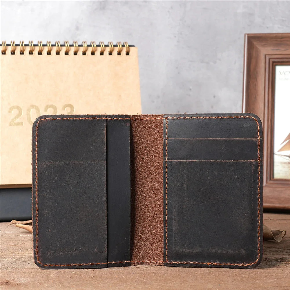 Porte-Cartes Slim RFID en Cuir de Vachette - Minimalisme Vintage & Sécurité — photo 10
