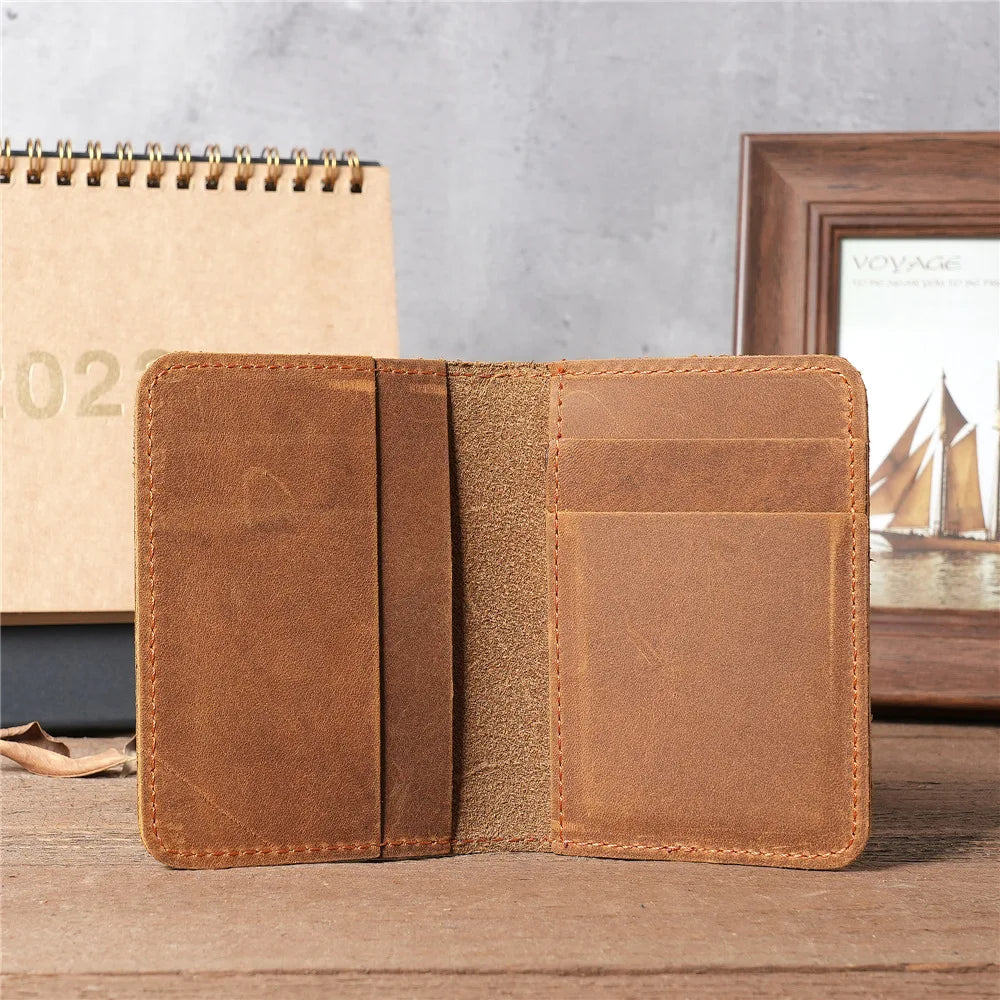 Porte-Cartes Slim RFID en Cuir de Vachette - Minimalisme Vintage & Sécurité — photo 2