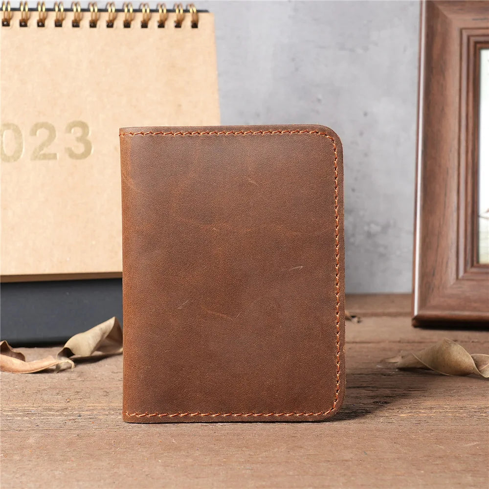 Porte-Cartes Slim RFID en Cuir de Vachette - Minimalisme Vintage & Sécurité — photo 3