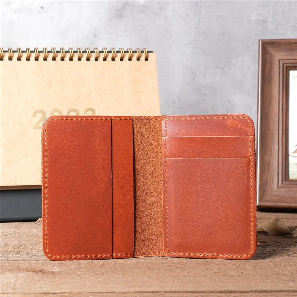 Porte-Cartes Slim RFID en Cuir de Vachette - Minimalisme Vintage & Sécurité — photo 8