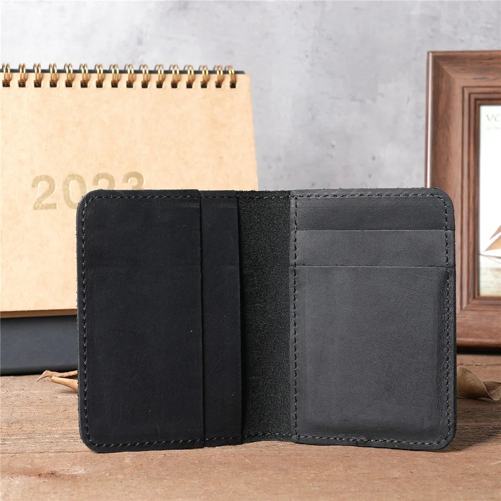 Porte-Cartes Slim RFID en Cuir de Vachette - Minimalisme Vintage & Sécurité — photo 9