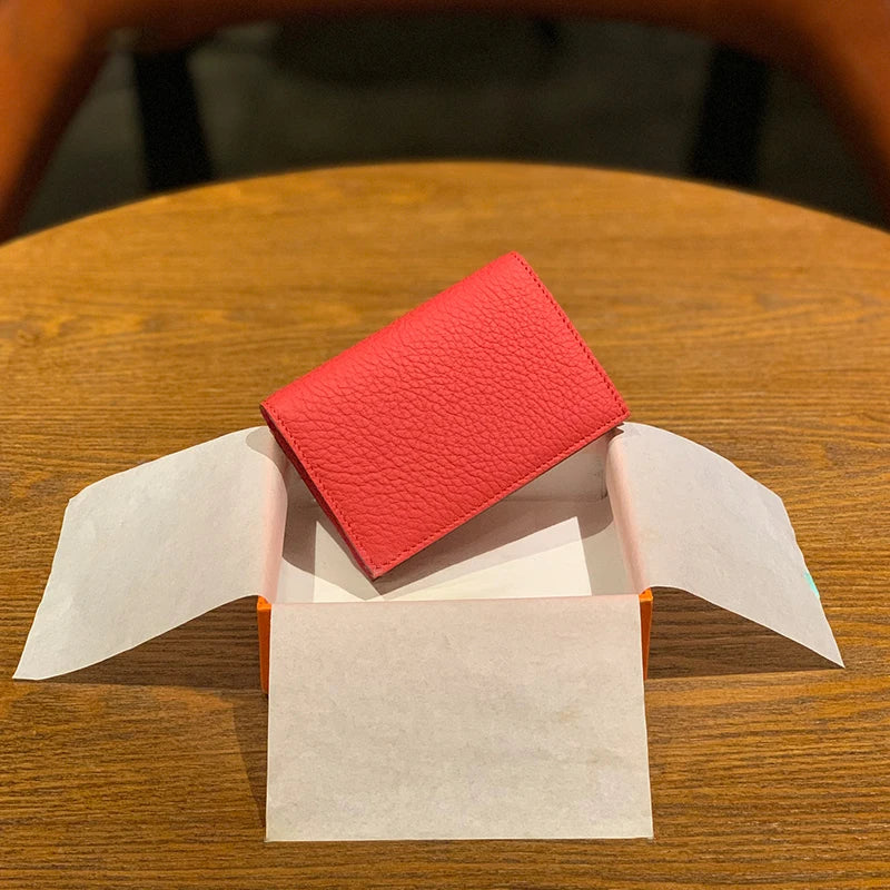 Porte-cartes slim en cuir de vachette véritable — Design luxe pour homme et femme — photo 10