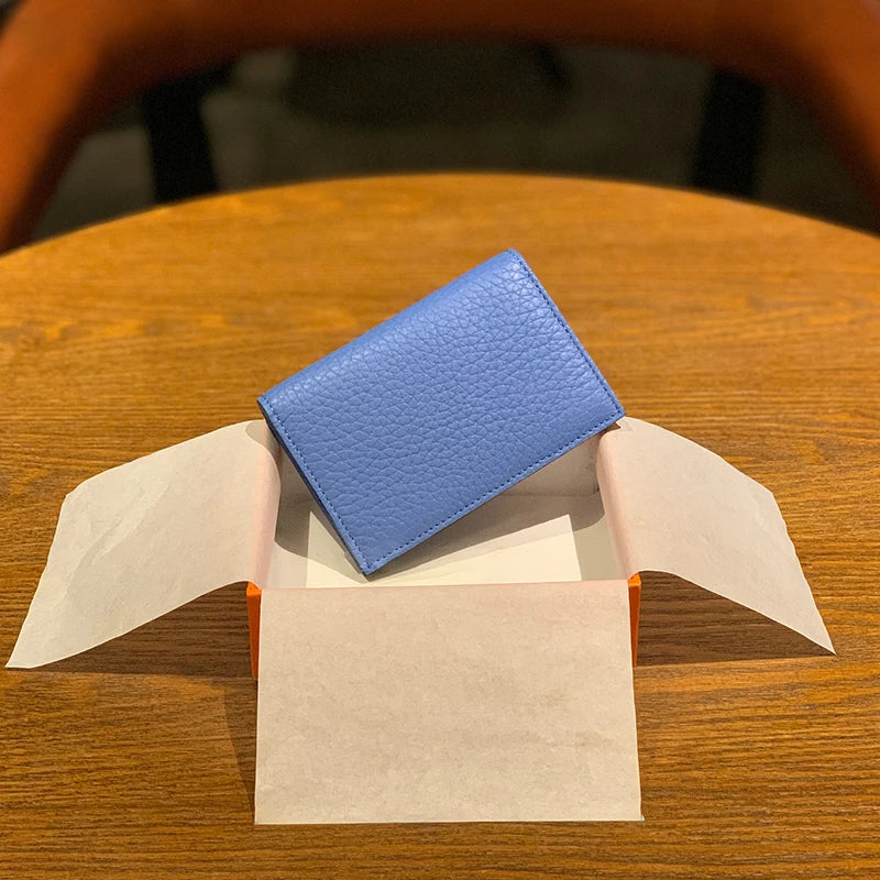 Porte-cartes slim en cuir de vachette véritable — Design luxe pour homme et femme — photo 12
