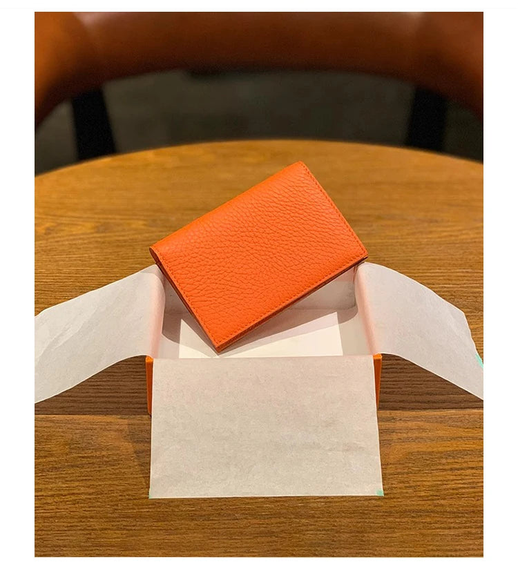 Porte-cartes slim en cuir de vachette véritable — Design luxe pour homme et femme — photo 2