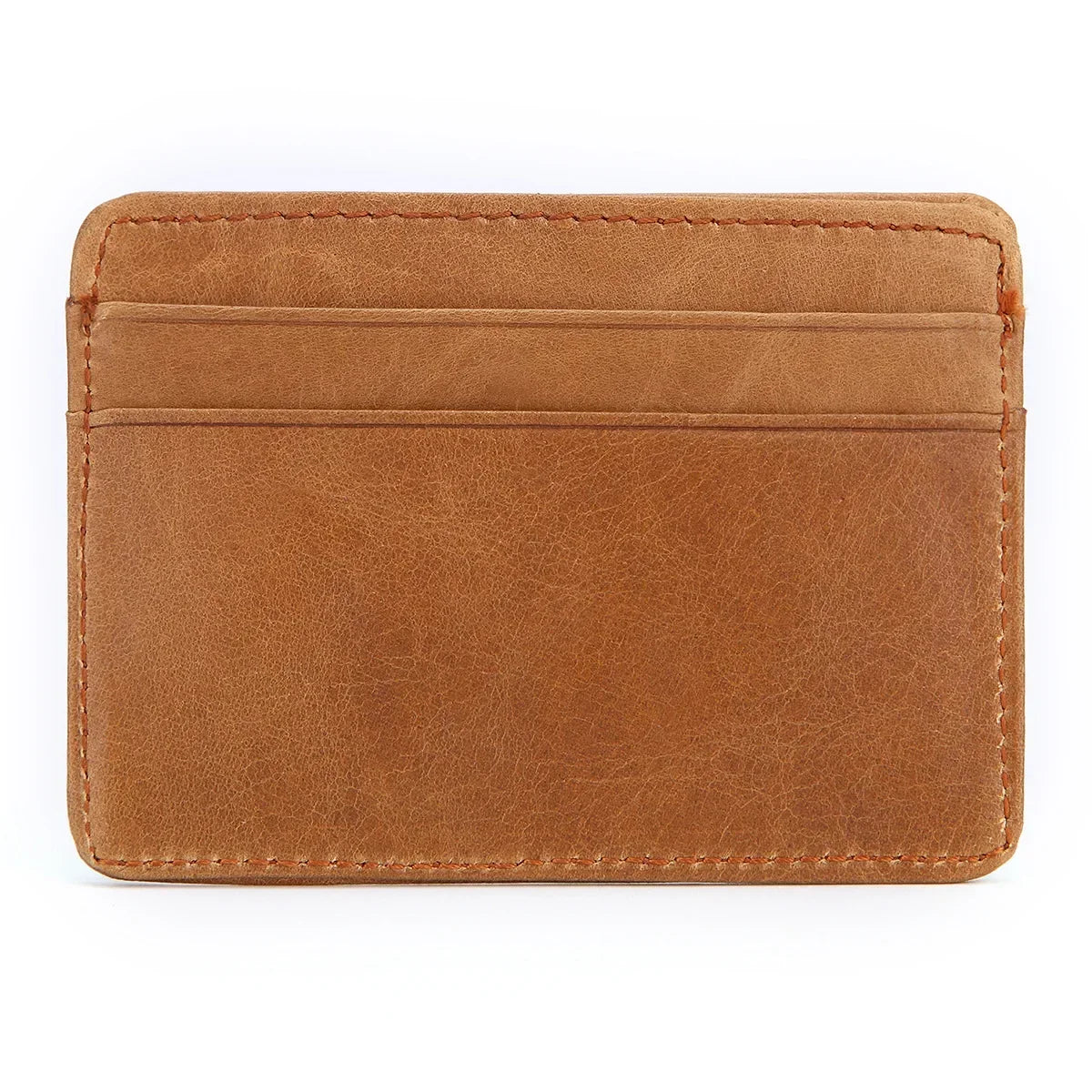 Porte-cartes en cuir véritable vintage compact avec multi-emplacements pour cartes — photo 13