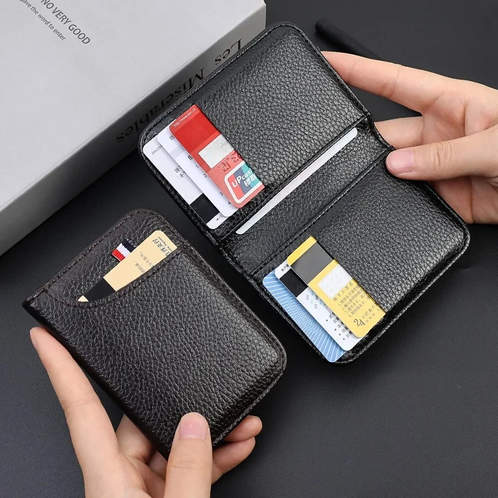 Porte-Cartes Ultra-Mince en Cuir PU - Minimalisme & Praticité au Quotidien — photo 2