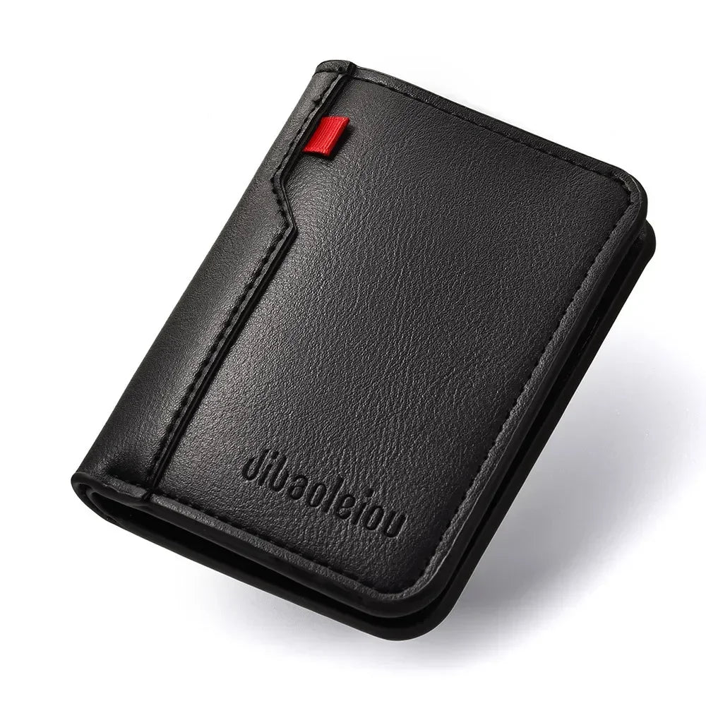 Porte-cartes homme compact en cuir PU ultra fin avec rangement cartes et billets — photo 6