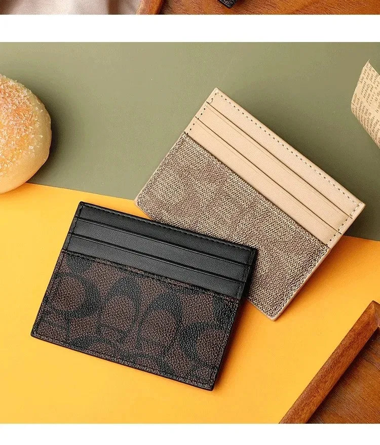 Porte-cartes luxe en cuir pu ultra-mince avec multi-emplacements pour femmes — photo 7