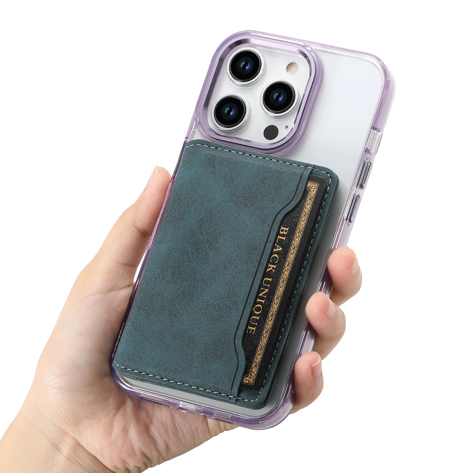 Porte-Cartes Magnétique en Cuir PU - Ultra-Mince & Élastique — photo 4 Image