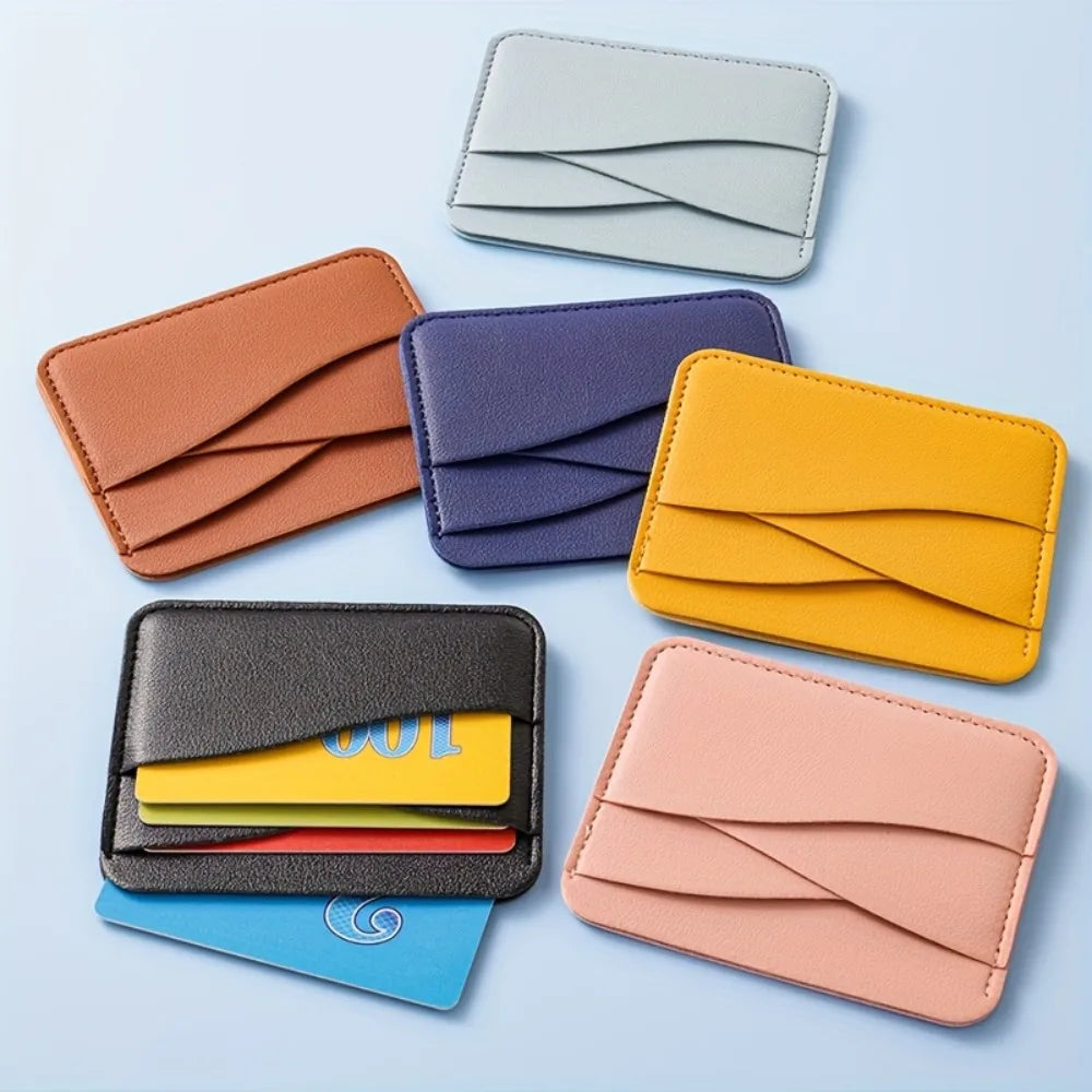 Porte-cartes multi-compartiments en simili cuir ultra fin grande capacité unisexe — photo 4
