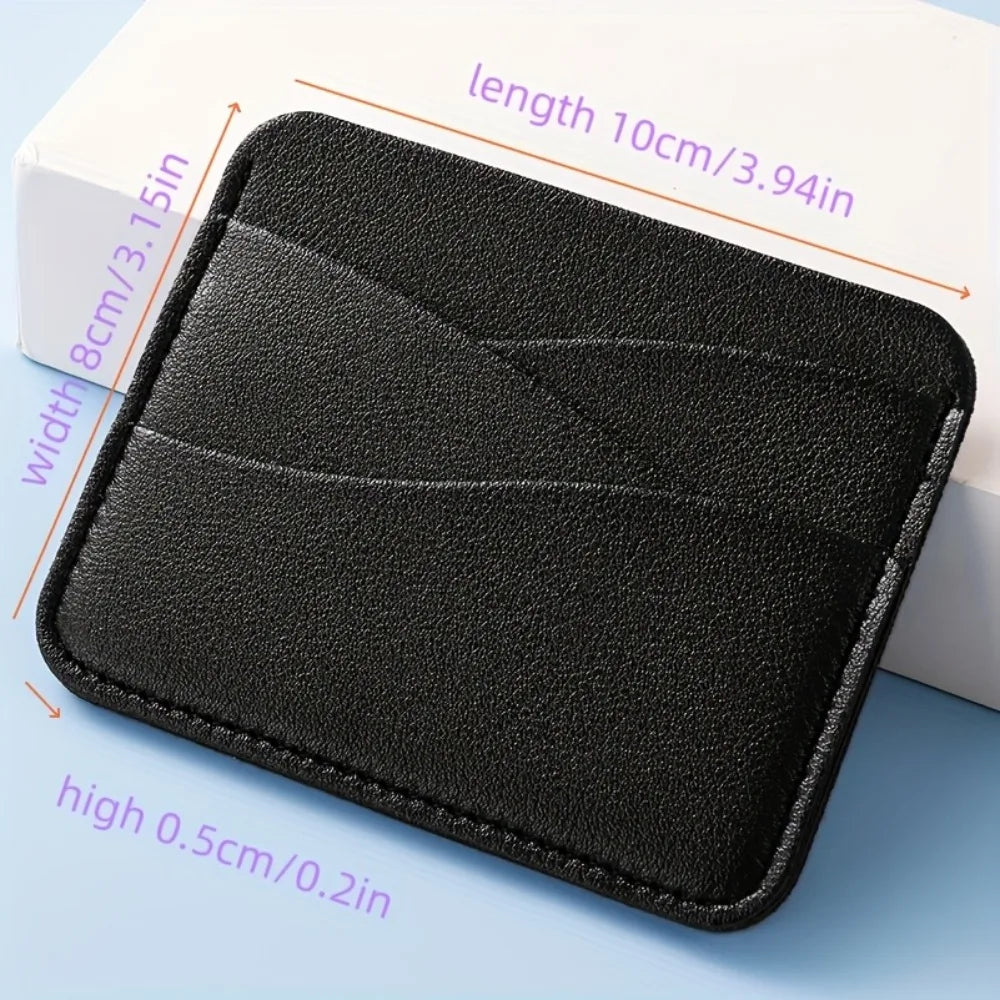 Porte-cartes multi-compartiments en simili cuir ultra fin grande capacité unisexe — photo 6