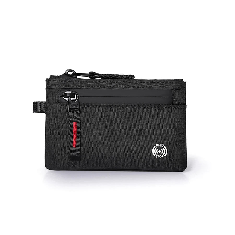 Porte-cartes zippé en nylon tactique avec mousqueton compact et sécurisé — photo 7