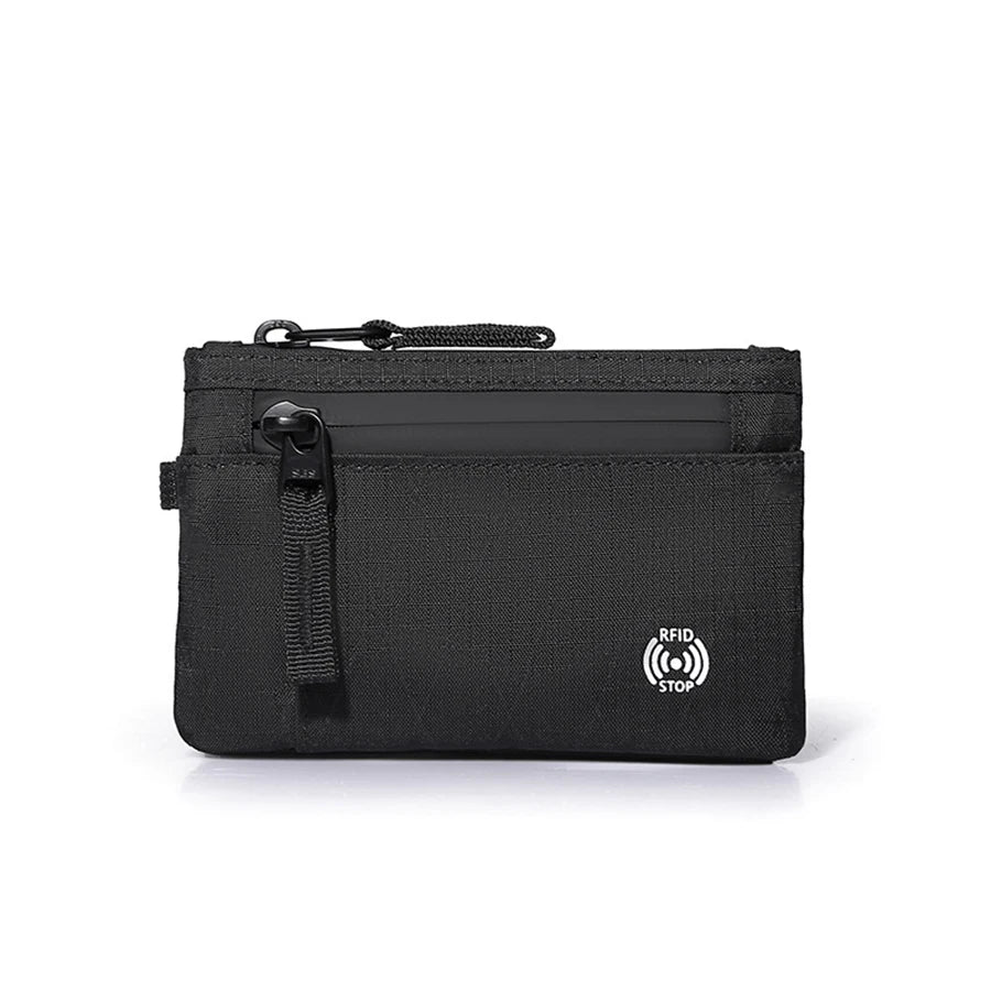 Porte-cartes zippé en nylon tactique avec mousqueton compact et sécurisé — photo 8