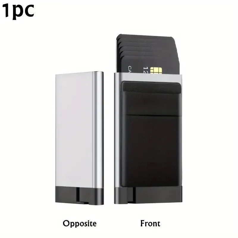 Porte-cartes pop-up RFID en aluminium ultra fin avec accès rapide et design compact — photo 10