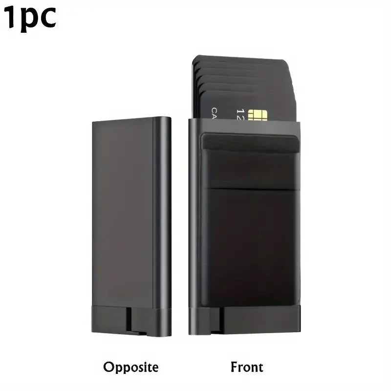 Porte-cartes pop-up RFID en aluminium ultra fin avec accès rapide et design compact — photo 6
