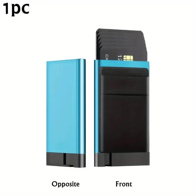 Porte-cartes pop-up RFID en aluminium ultra fin avec accès rapide et design compact — photo 7
