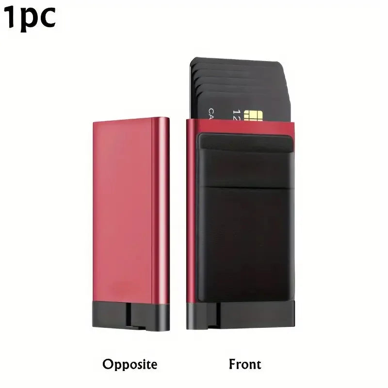 Porte-cartes pop-up RFID en aluminium ultra fin avec accès rapide et design compact — photo 8