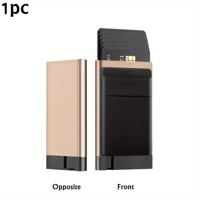 Porte-cartes pop-up RFID en aluminium ultra fin avec accès rapide et design compact — photo 9