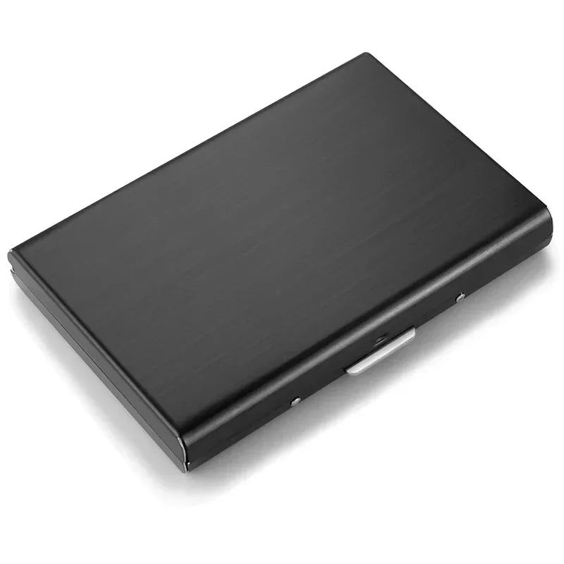 Porte-cartes RFID en acier inoxydable portefeuille métal slim avec compartiments sécurisés — photo 4 Image