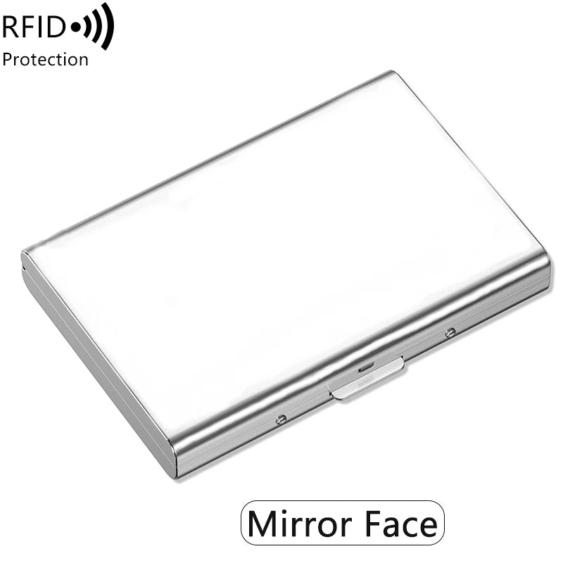 Porte-cartes RFID aluminium compact unisexe avec fermeture clip et design rigide sécurisé — photo 10