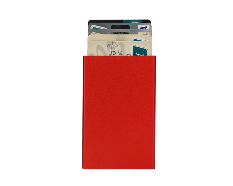 Porte-cartes RFID aluminium slim avec système pop-up portefeuille minimaliste sécurisé — photo 10