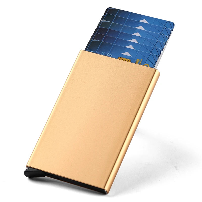 Porte-cartes RFID en aluminium slim ultra fin avec protection anti-vol unisexe — photo 10