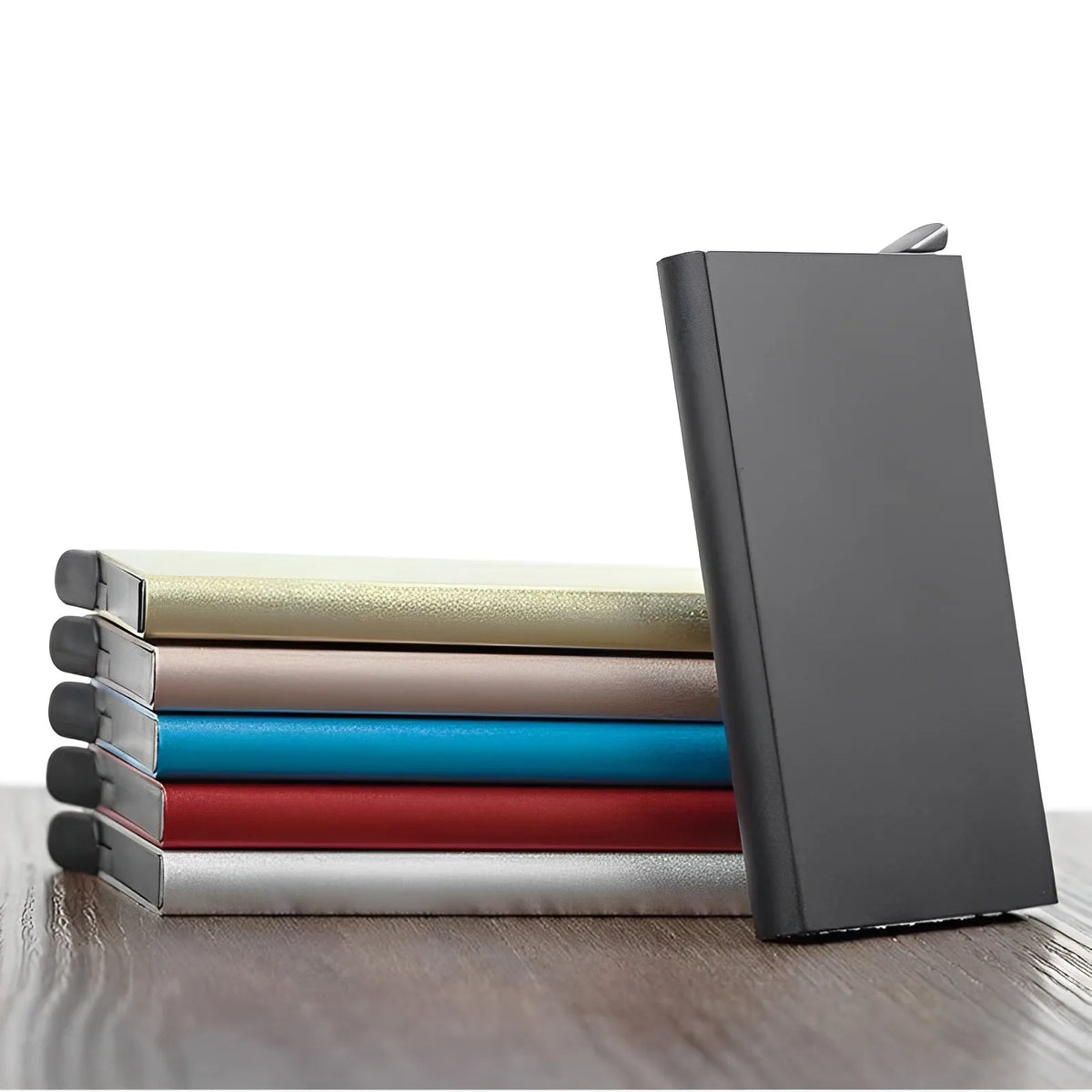 Porte-cartes RFID en aluminium slim ultra fin avec protection anti-vol unisexe — photo 2