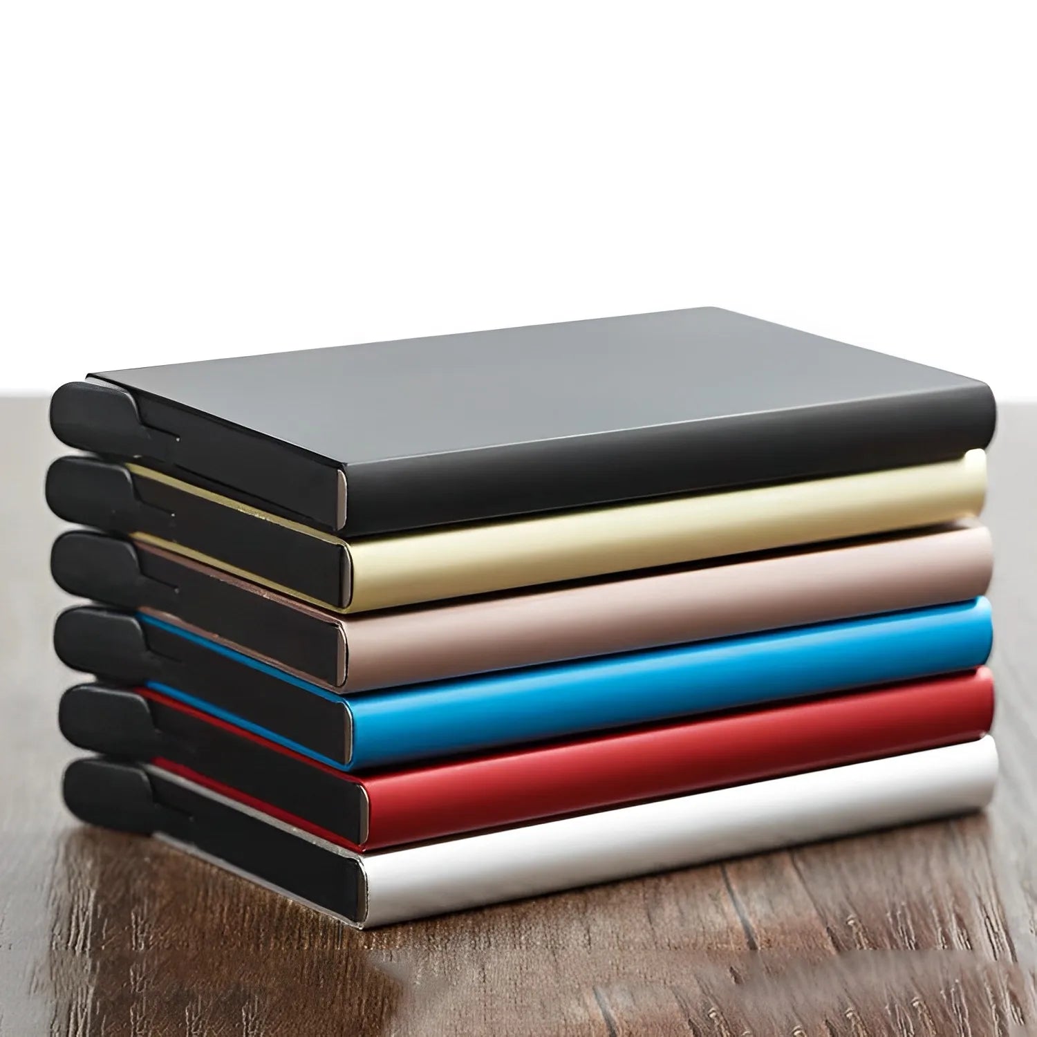 Porte-cartes RFID en aluminium slim ultra fin avec protection anti-vol unisexe — photo 3 Image