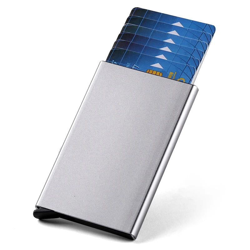 Porte-cartes RFID en aluminium slim ultra fin avec protection anti-vol unisexe — photo 6