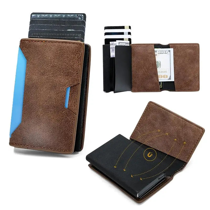 Porte-cartes RFID minimaliste avec protection anti-vol et extraction rapide des cartes — photo 1