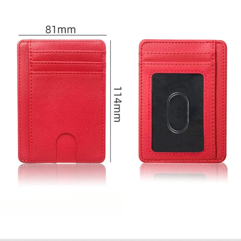 Porte-cartes rfid anti-démagnétisation en cuir pu ultra-mince avec multi-slots — photo 6