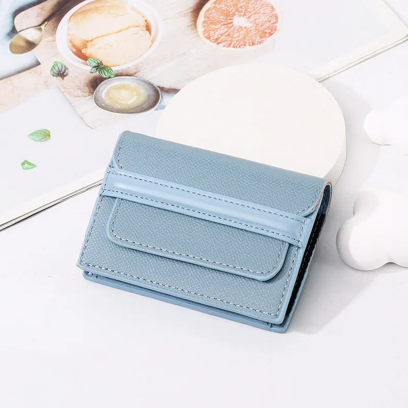 Porte-cartes rfid compact en cuir pu avec multi-emplacements et design classique — photo 10 Image