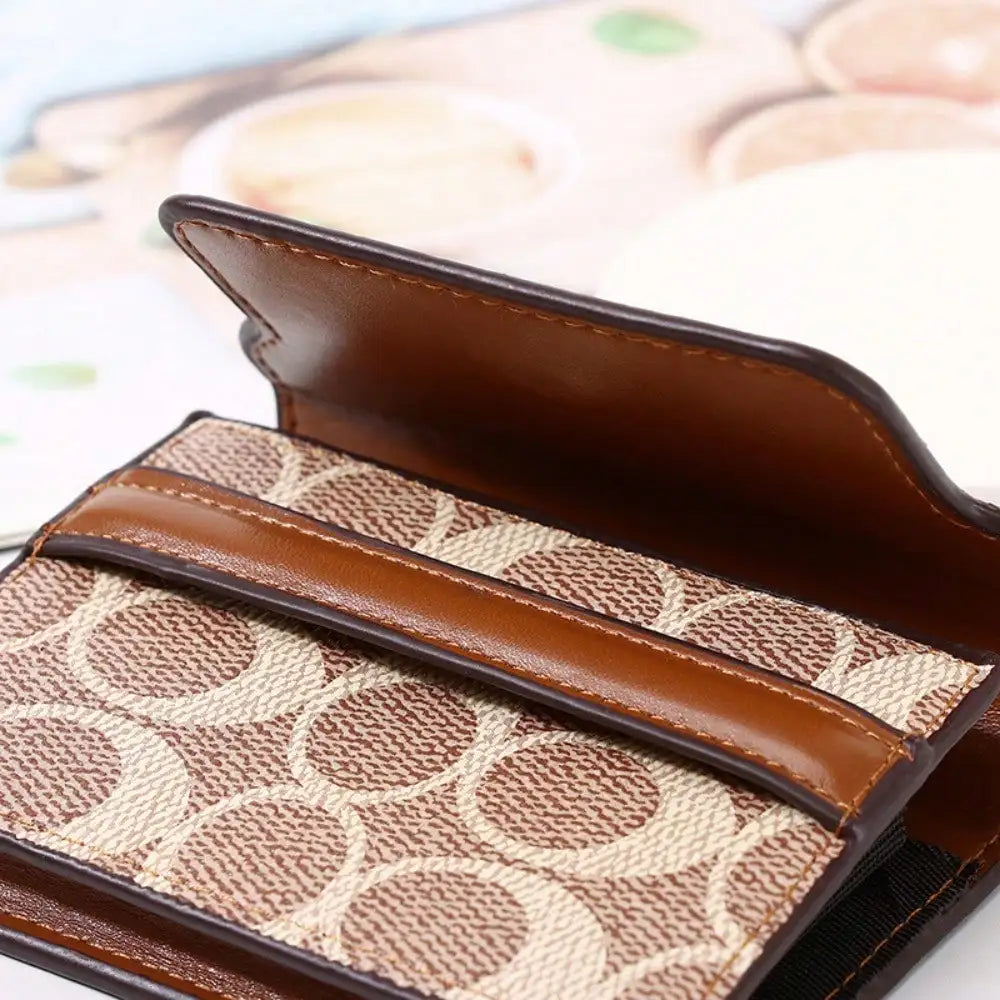 Porte-cartes rfid compact en cuir pu avec multi-emplacements et design classique — photo 6
