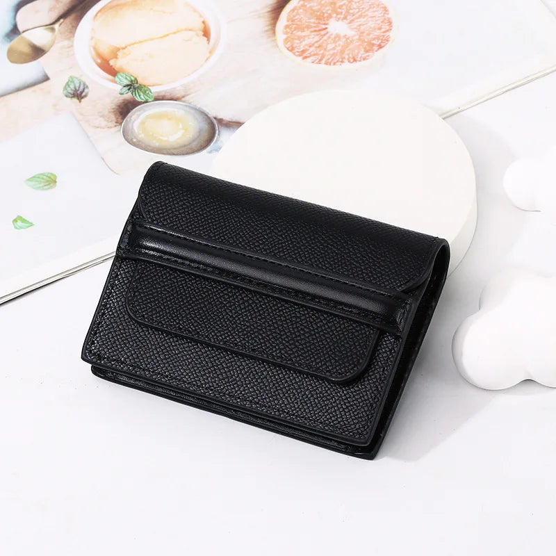 Porte-cartes rfid compact en cuir pu avec multi-emplacements et design classique — photo 7
